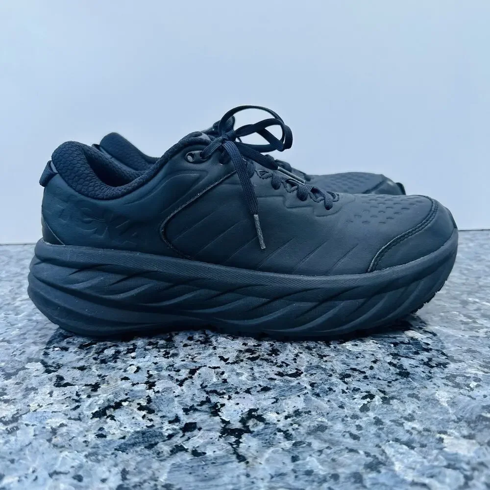 Hoka One One Bondi SR 111051 BBLC Black Slip Resistant Shoes Sneakers Women 11